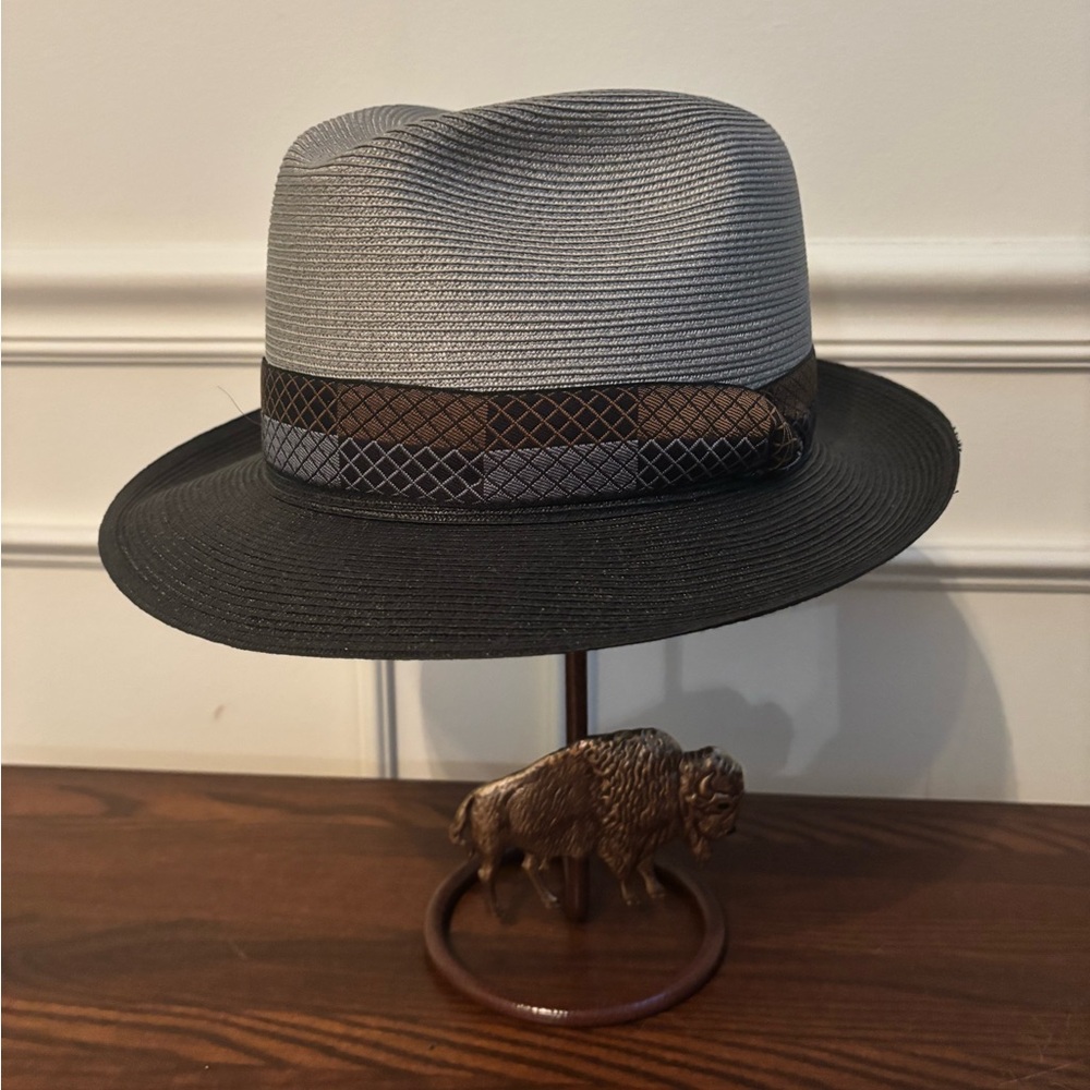 Stetson Gray and Black Fedora Hat